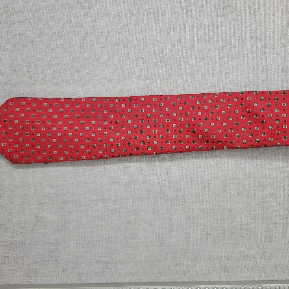 Liberty of London Red Patterned Silk Neck Tie - Picture 4 of 7